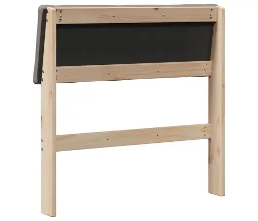 Polsterdatud Voodiots Pruunikashall 75 Cm Tahke Mänd