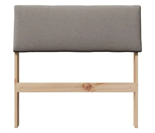 Polsterdatud Voodiots Pruunikashall 75 Cm Tahke Mänd