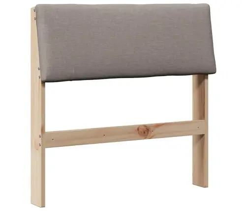 Polsterdatud Voodiots Pruunikashall 75 Cm Tahke Mänd