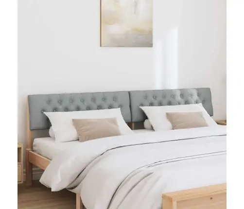 Mīkstināts Gultas Galvgalis Gaiši Pelēks 200 Cm Vidaxl