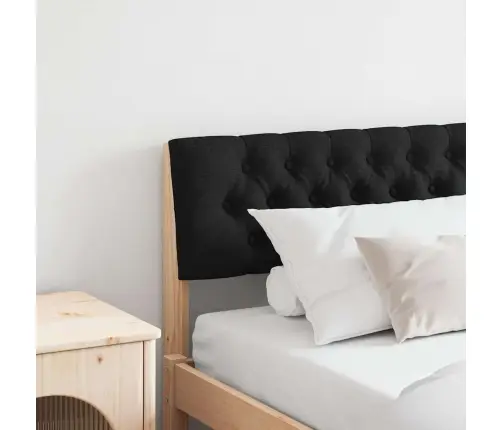 Polsterdatud Voodiots Must 200 Cm Tahke Mänd