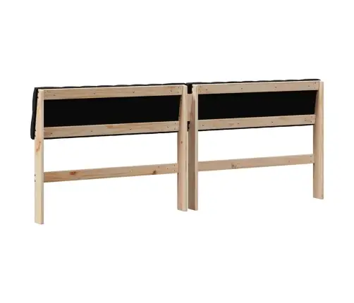 Polsterdatud Voodiots Must 200 Cm Tahke Mänd