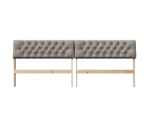 Mīkstināts Gultas Galvgalis Pelēkbrūna 200 Cm Vidaxl