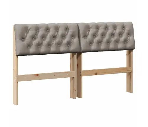 Mīkstināts Gultas Galvgalis Pelēkbrūna 150 Cm Vidaxl