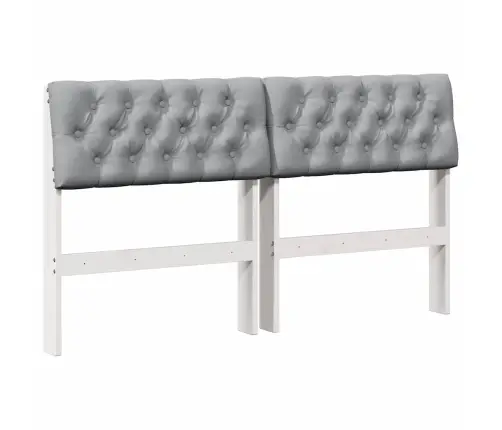 Polsterdatud Voodiots Helehall 150 Cm Tahke Mänd