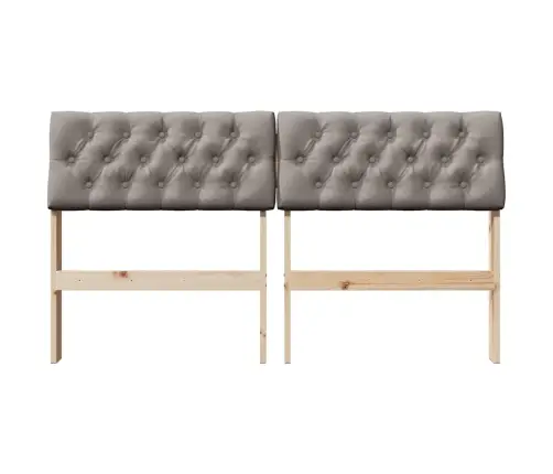 Mīkstināts Gultas Galvgalis Pelēkbrūna 140 Cm Vidaxl