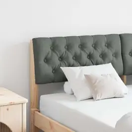 Mīkstināts Gultas Galvgalis Tumši Pelēks 135 Cm Vidaxl