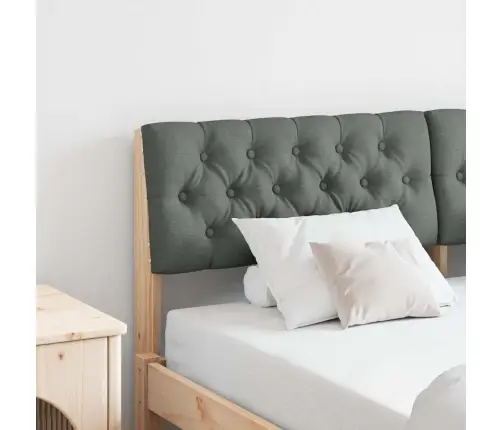 Polsterdatud Voodiots Tumehall 135 Cm Tahke Mänd