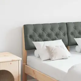 Polsterdatud Voodiots Tumehall 120 Cm Tahke Mänd