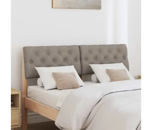 Polsterdatud Voodiots Pruunikashall 120 Cm Tahke Mänd