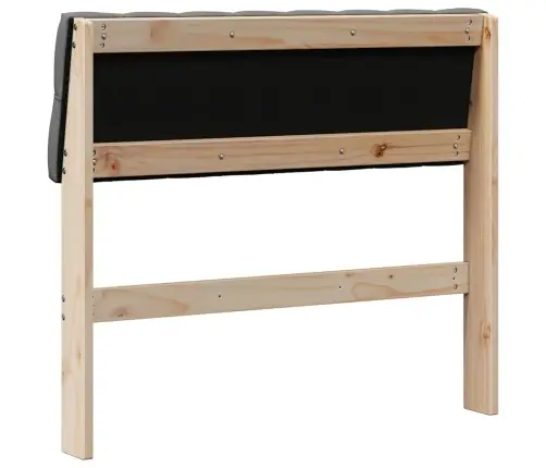 Polsterdatud Voodiots Tumehall 90 Cm Tahke Mänd