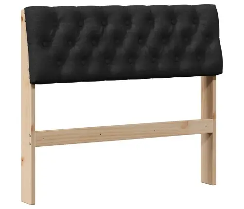 Polsterdatud Voodiots Must 90 Cm Tahke Mänd