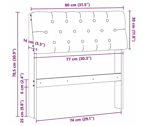 Apmušta Lovos Galvūgalis Juoda 80 Cm Kietos Pušies Mediena