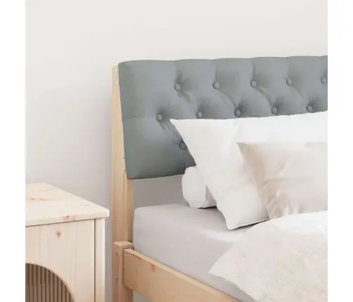 Polsterdatud Voodiots Helehall 75 Cm Tahke Mänd