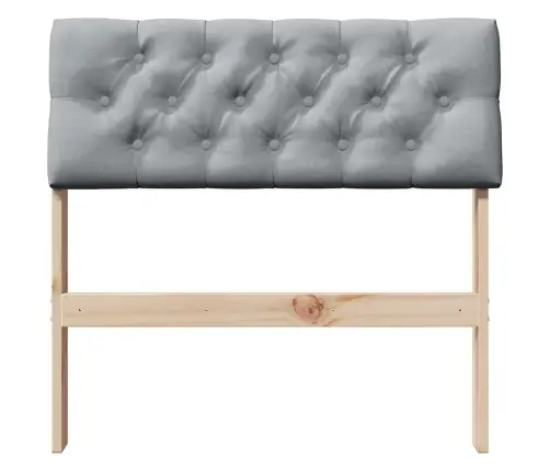 Polsterdatud Voodiots Helehall 75 Cm Tahke Mänd