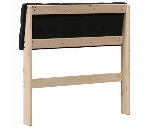 Apmušta Lovos Galvūgalis Juoda 75 Cm Kietos Pušies Mediena