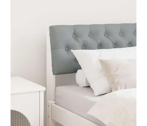 Polsterdatud Voodiots Helehall 75 Cm Tahke Mänd Polsterdatud Voodiots Helehall 75 Cm Tahke Mänd