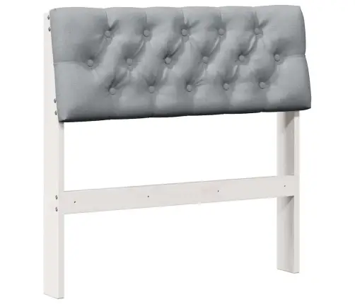 Polsterdatud Voodiots Helehall 75 Cm Tahke Mänd Polsterdatud Voodiots Helehall 75 Cm Tahke Mänd