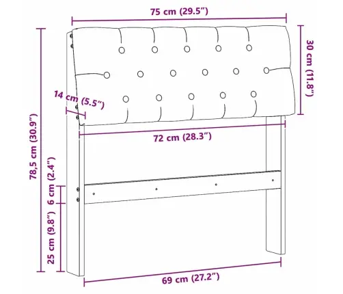 Polsterdatud Voodiots Helehall 75 Cm Tahke Mänd Polsterdatud Voodiots Helehall 75 Cm Tahke Mänd