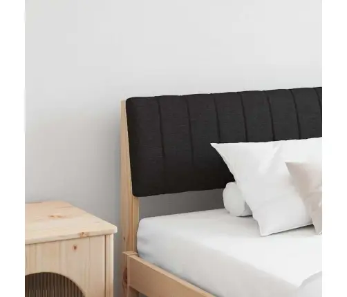 Polsterdatud Voodiots Must 200 Cm Tahke Mänd