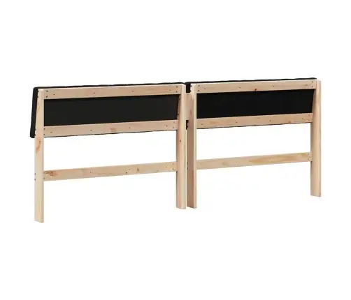 Polsterdatud Voodiots Must 200 Cm Tahke Mänd