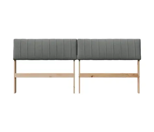 Polsterdatud Voodiots Tumehall 180 Cm Tahke Mänd