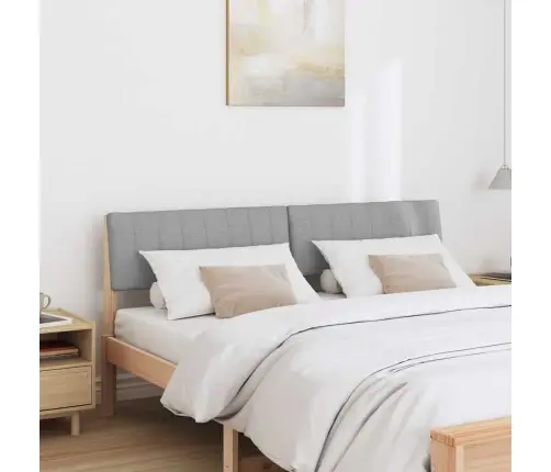 Polsterdatud Voodiots Helehall 160 Cm Tahke Mänd