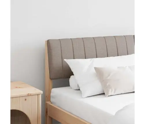 Polsterdatud Voodiots Pruunikashall 160 Cm Tahke Mänd