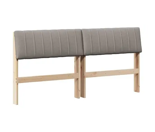 Polsterdatud Voodiots Pruunikashall 160 Cm Tahke Mänd