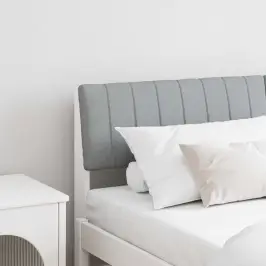 Polsterdatud Voodiots Helehall 160 Cm Tahke Mänd