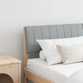 Mīkstināts Gultas Galvgalis Gaiši Pelēks 150 Cm Vidaxl