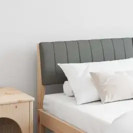 Mīkstināts Gultas Galvgalis Tumši Pelēks 150 Cm Vidaxl