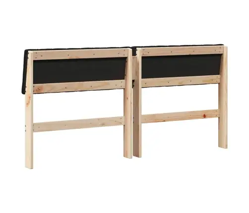 Apmušta Lovos Galvūgalis Juoda 150 Cm Kietos Pušies Mediena