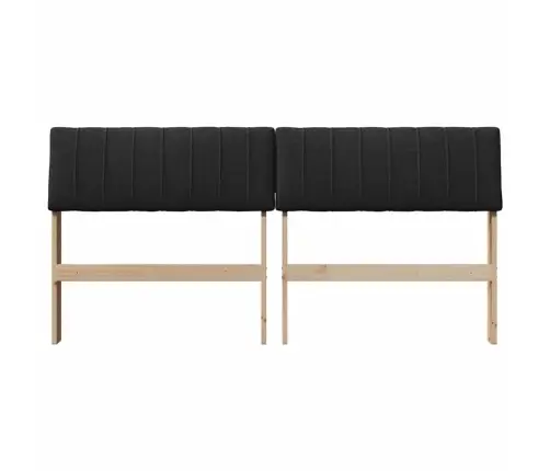 Apmušta Lovos Galvūgalis Juoda 150 Cm Kietos Pušies Mediena