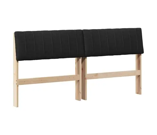 Apmušta Lovos Galvūgalis Juoda 150 Cm Kietos Pušies Mediena