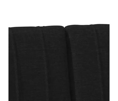 Mīkstināts Gultas Galvgalis Melna 140 Cm Ciets Priedes Koks Vidaxl