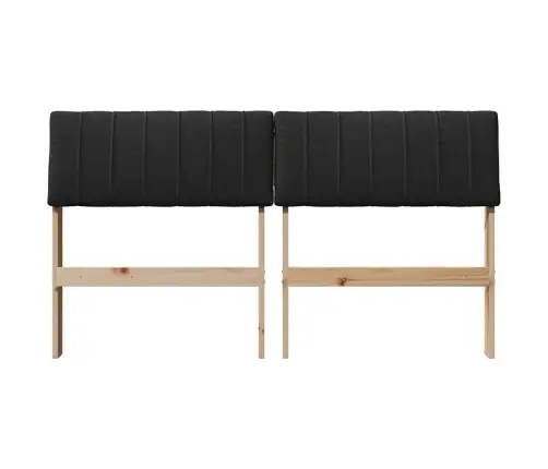 Apmušta Lovos Galvūgalis Juoda 135 Cm Kietos Pušies Mediena