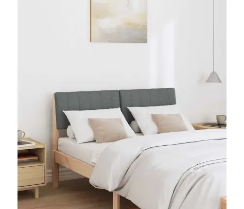 Mīkstināts Gultas Galvgalis Tumši Pelēks 120 Cm Vidaxl