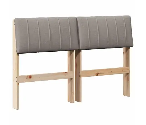 Apmušta Lovos Galvūgalis Taupe 120 Cm Kietos Pušies Mediena