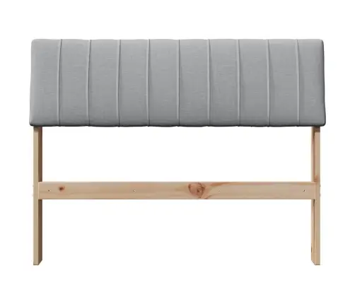 Polsterdatud Voodiots Helehall 100 Cm Tahke Mänd Polsterdatud Voodiots Helehall 100 Cm Tahke Mänd