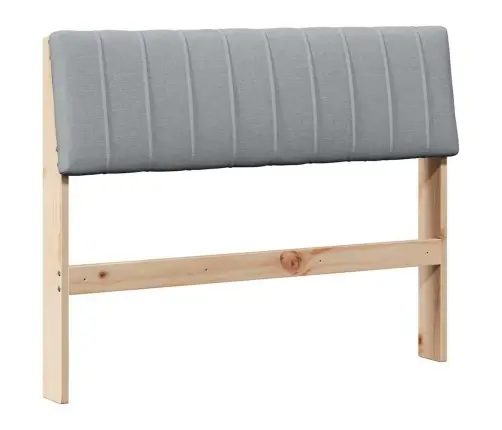 Polsterdatud Voodiots Helehall 100 Cm Tahke Mänd Polsterdatud Voodiots Helehall 100 Cm Tahke Mänd