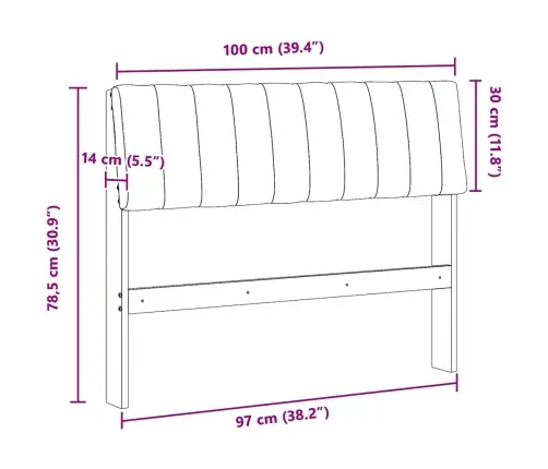 Polsterdatud Voodiots Helehall 100 Cm Tahke Mänd Polsterdatud Voodiots Helehall 100 Cm Tahke Mänd