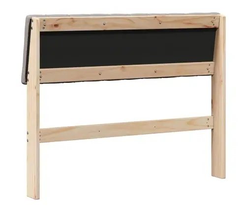 Polsterdatud Voodiots Pruunikashall 100 Cm Tahke Mänd