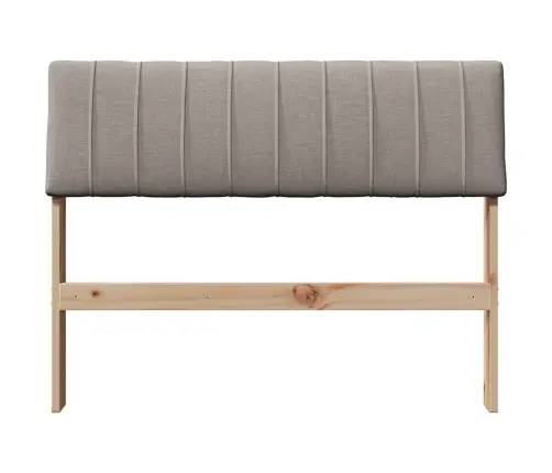 Polsterdatud Voodiots Pruunikashall 100 Cm Tahke Mänd