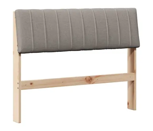 Polsterdatud Voodiots Pruunikashall 100 Cm Tahke Mänd