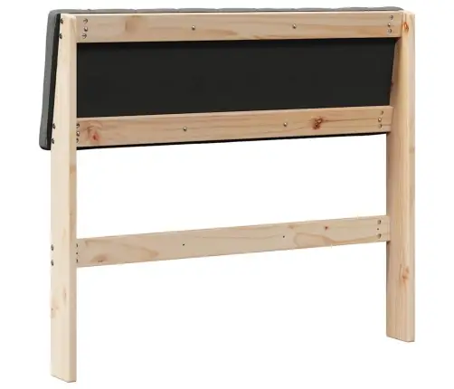 Polsterdatud Voodiots Tumehall 90 Cm Tahke Mänd