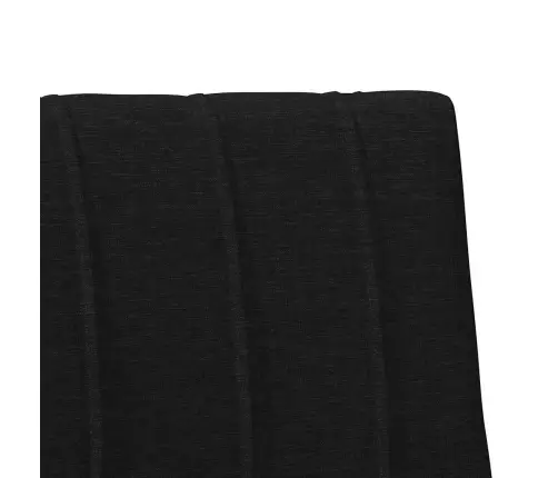 Polsterdatud Voodiots Must 90 Cm Tahke Mänd