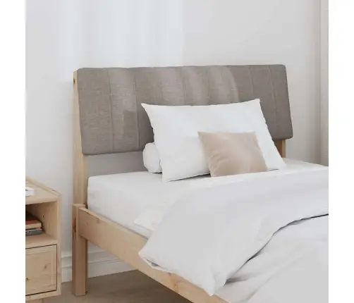 Mīkstināts Gultas Galvgalis Pelēkbrūna 90 Cm Ciets Priedes Koks Vidaxl