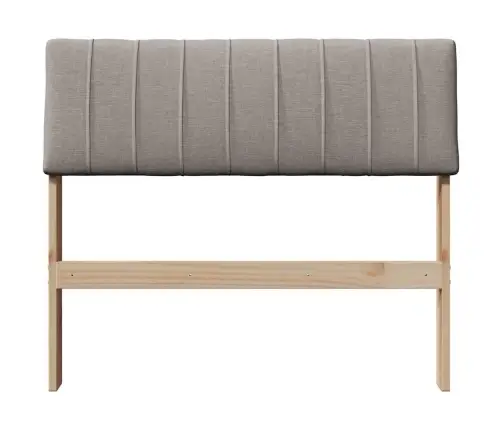 Mīkstināts Gultas Galvgalis Pelēkbrūna 90 Cm Ciets Priedes Koks Vidaxl