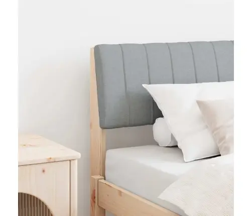 Polsterdatud Voodiots Helehall 75 Cm Tahke Mänd